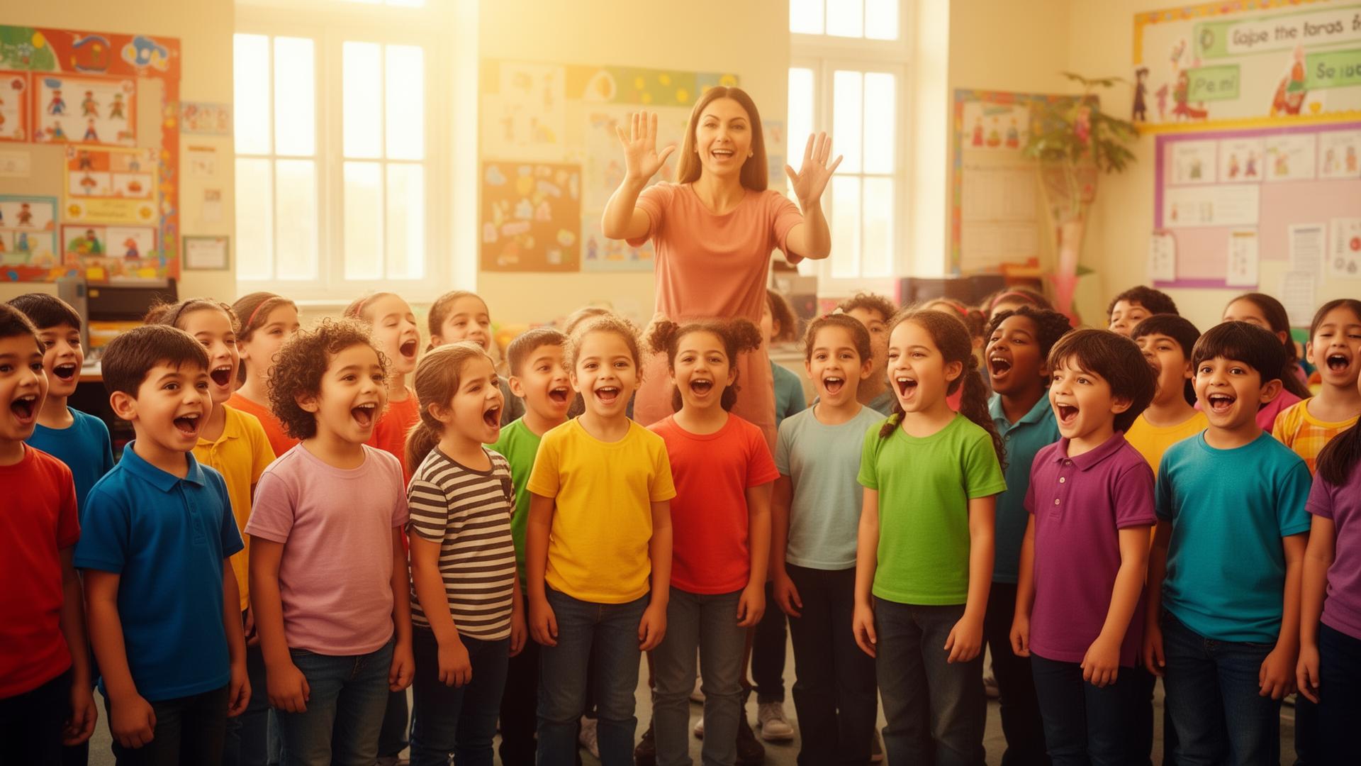 Voices come together in the classroom.